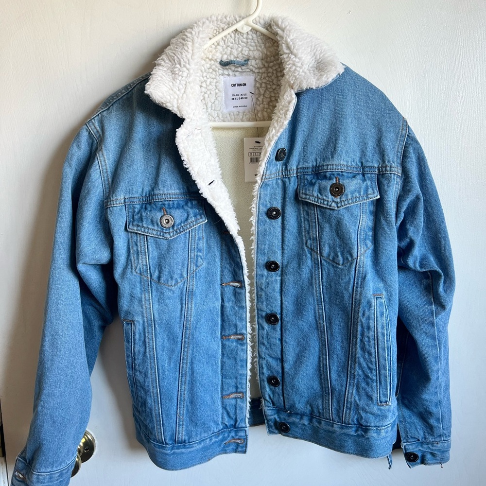 Cotton On Sherpa Lined Denim Jacket